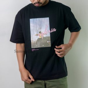 Oversized T-Shirt BTS Jungkook Euphoria Hitam